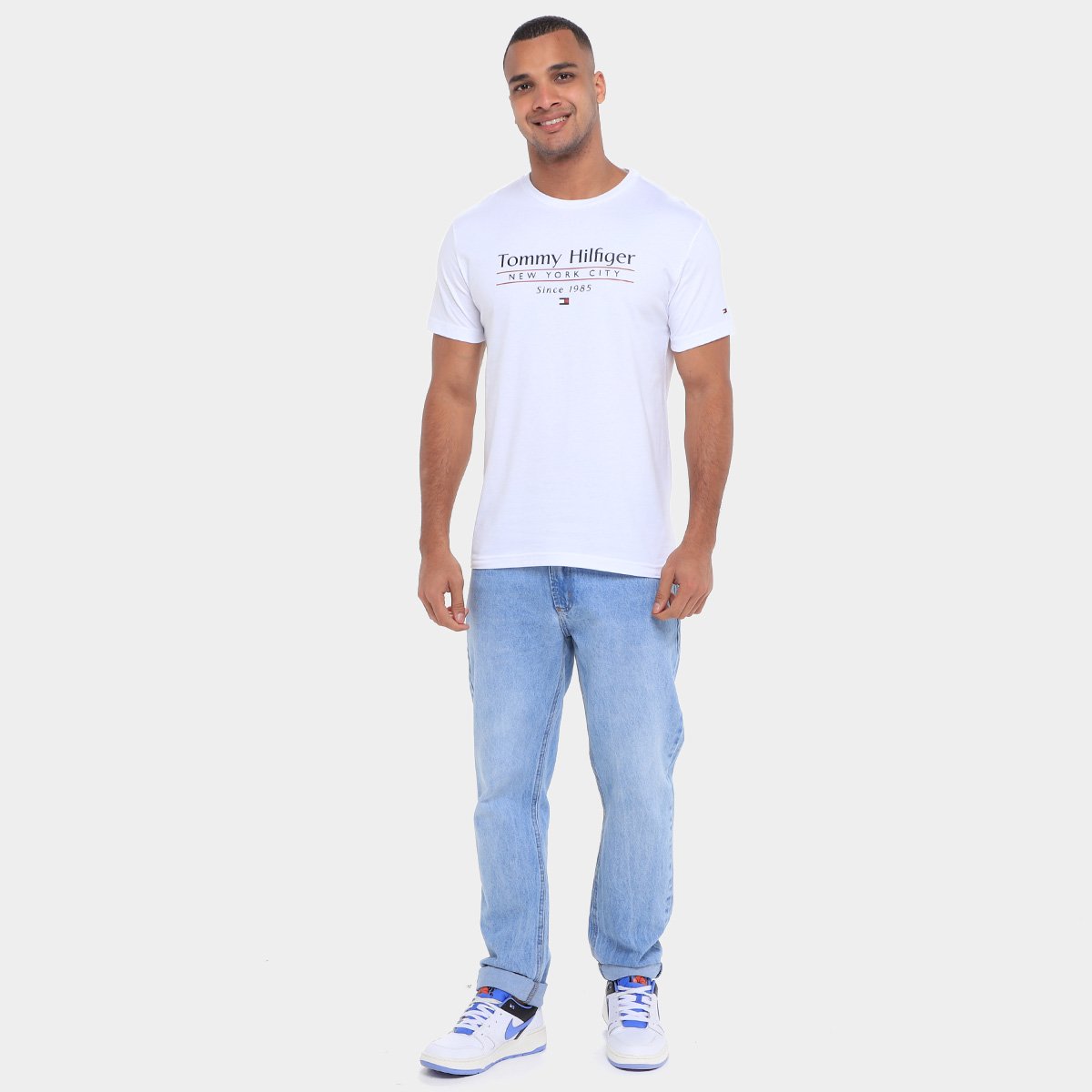 Camiseta Tommy Hilfiger Center Stack Masculina - Tam: GG - 3