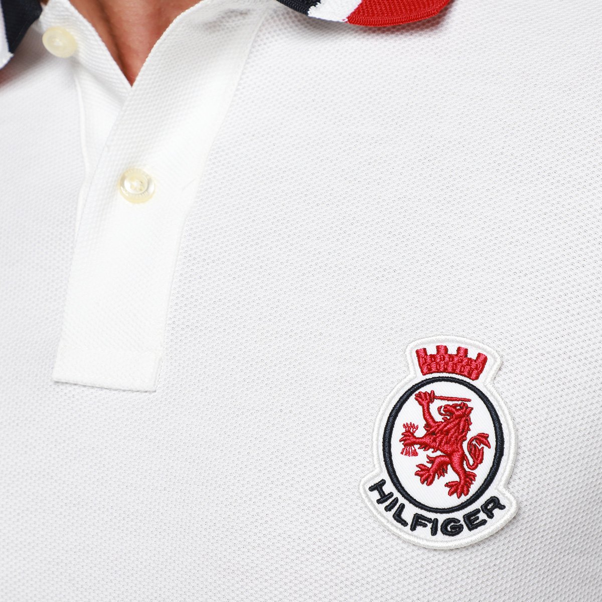 Camisa Polo Tommy Hilfiger Herrinbone Detail Masculina - Tam: M - 2