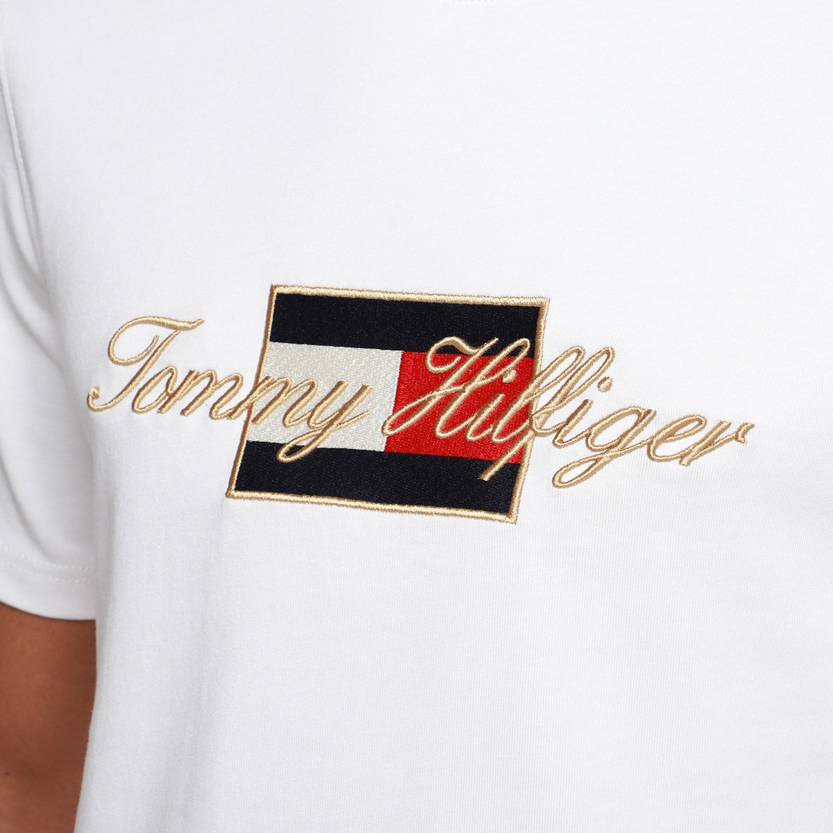 Camiseta Tommy Hilfiger Icon Gold Masculina - Tam: G - 2