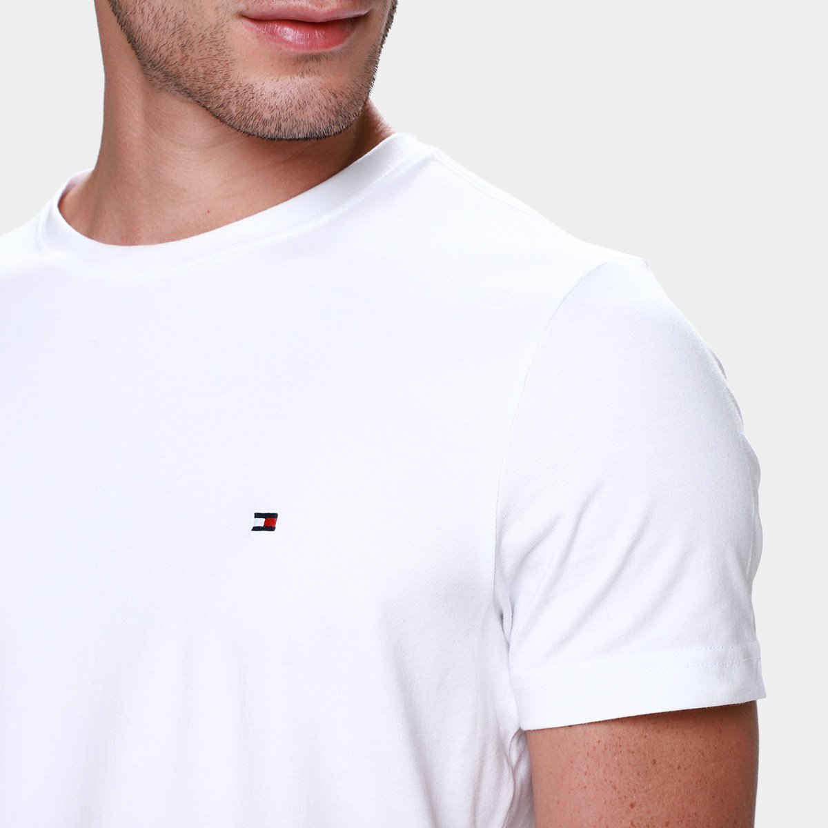 Camiseta Slim Tommy Hilfiger Stretch Fit Masculina - Tam: P - 2