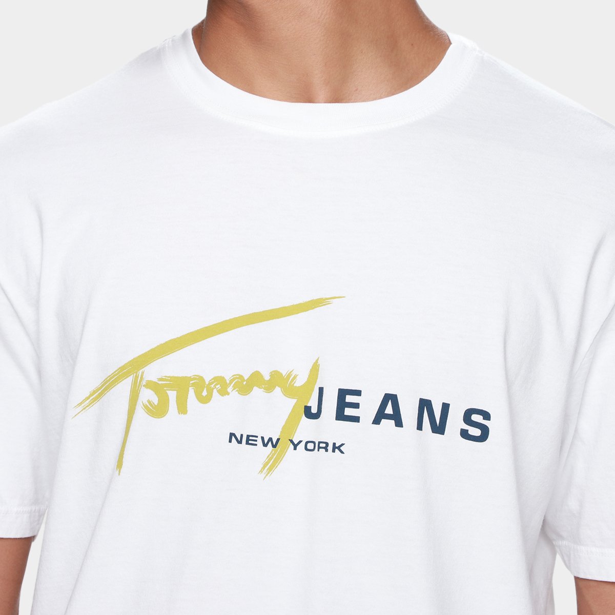 Camiseta Tommy Jeans Singtr Dna Masculina - Tam: P - 2