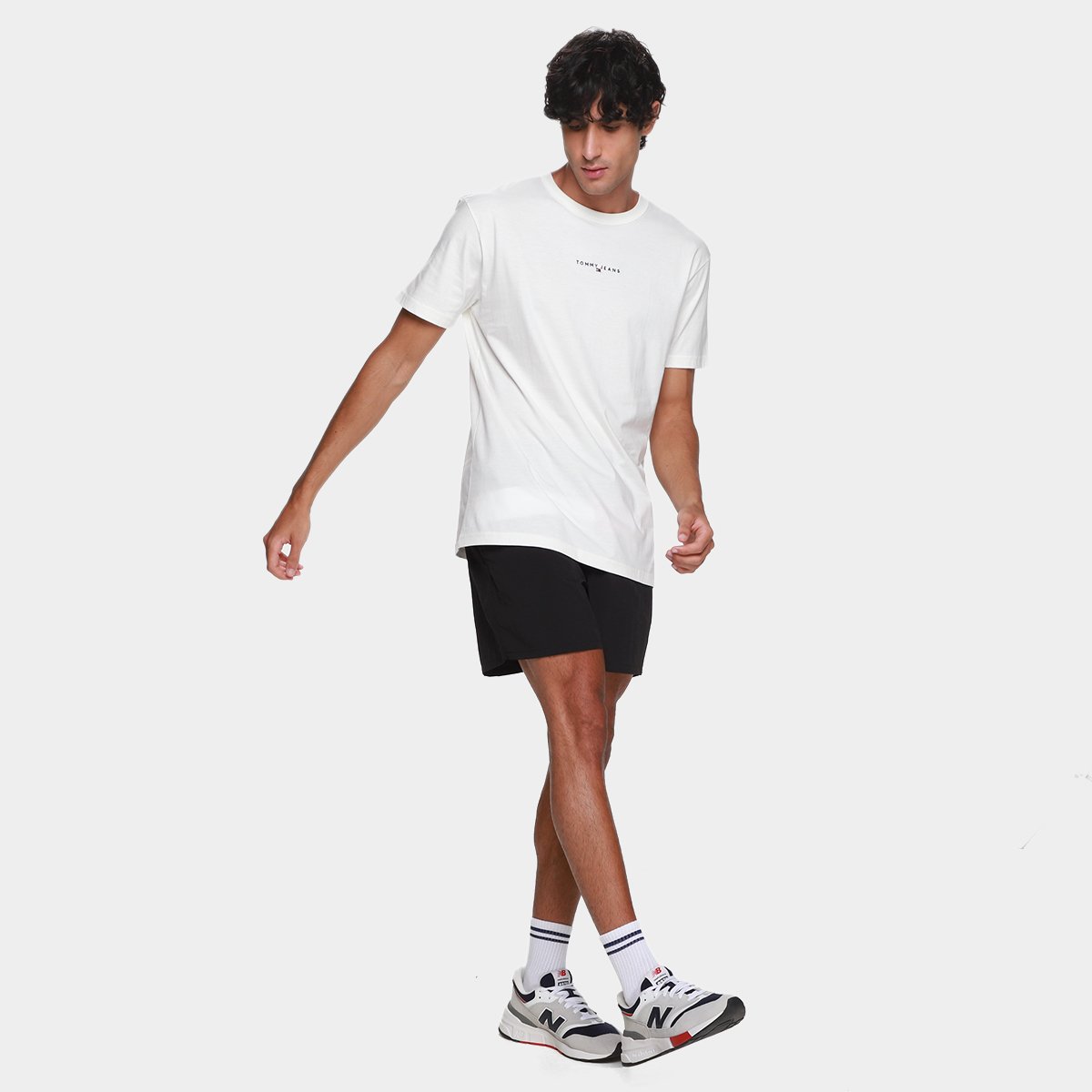 Camiseta Tommy Jeans Linear  Masculina - Tam: P - 4
