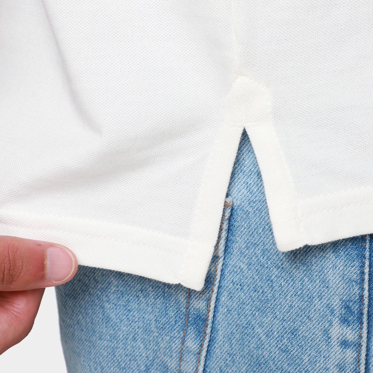Camisa Polo Tommy Jeans Flag Cuff Masculina - Tam: P - 5
