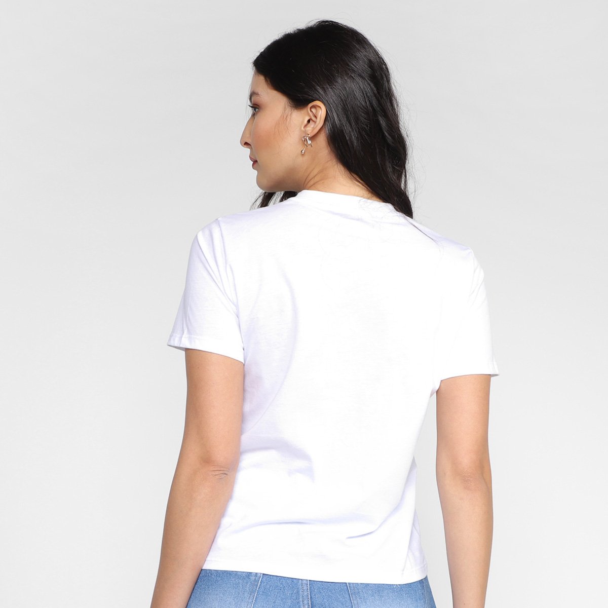 T-Shit Animale Jeans Play Time White Feminina - Tam: M - 1