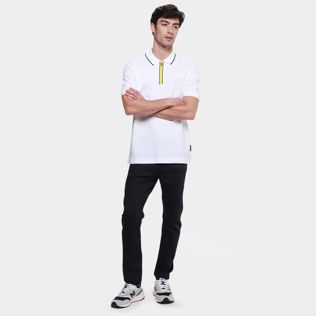 Camisa Polo Hugo Boss  Porsche Casual Masculina - Tam: P - 5
