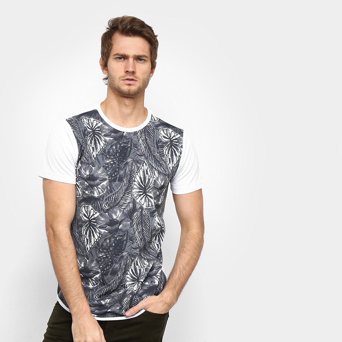Camiseta Squadrow Long Sublimada Folha Masculina