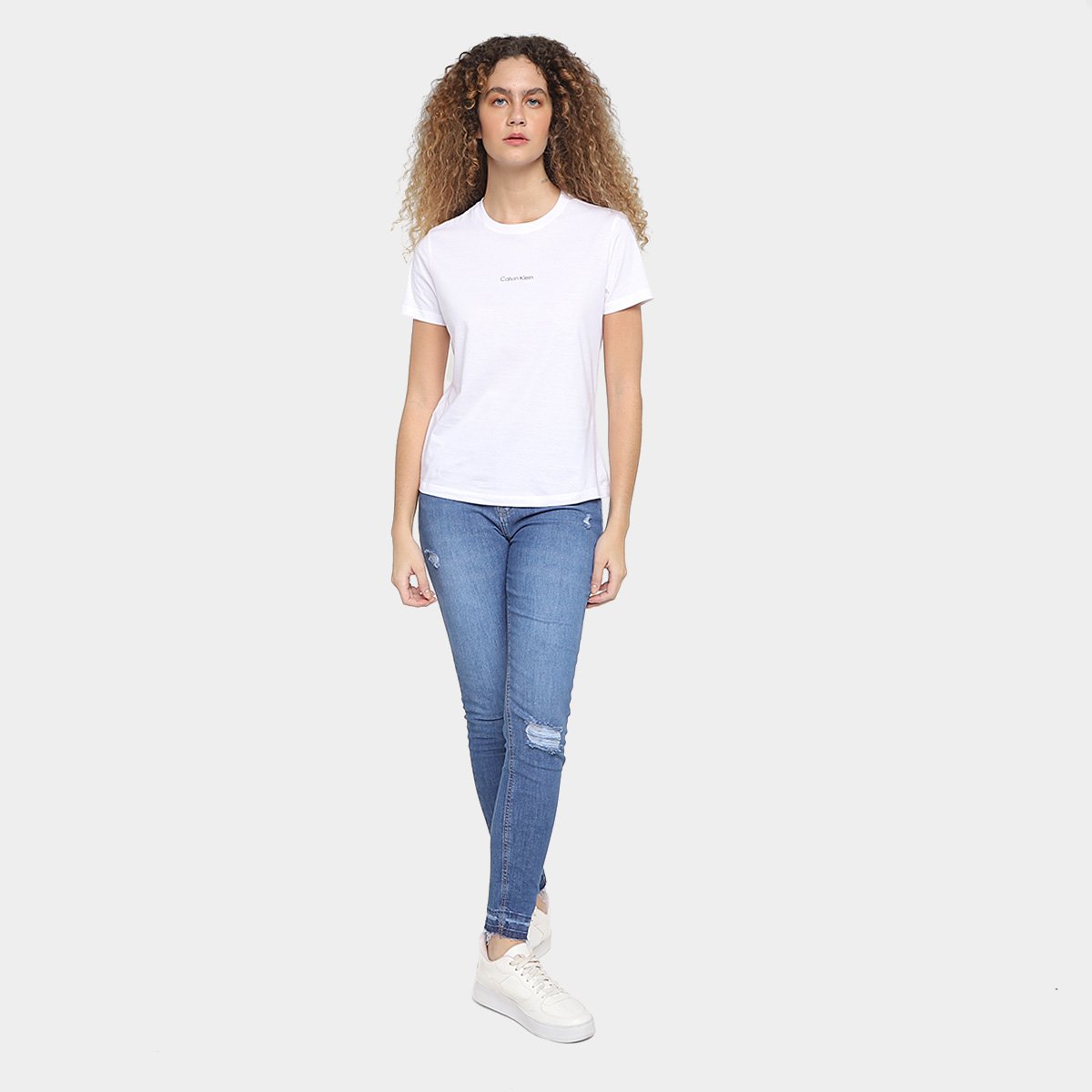 Camiseta Calvin Klein Mini Logo Feminina - Tam: P - 3