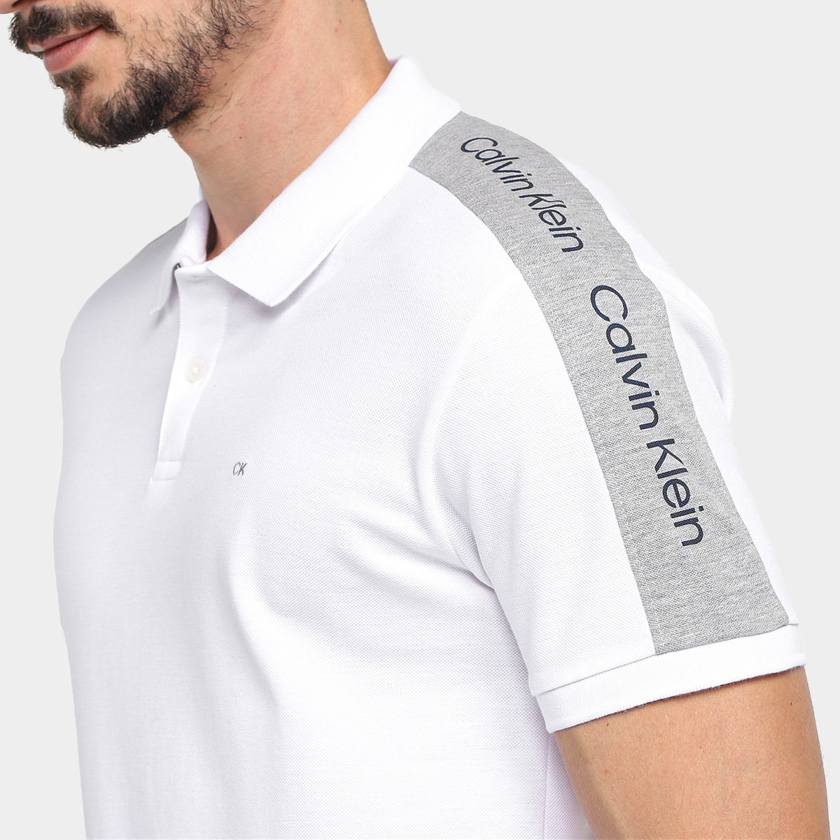 Camisa Polo Recortes Logo Masculina - Tam: M - 2