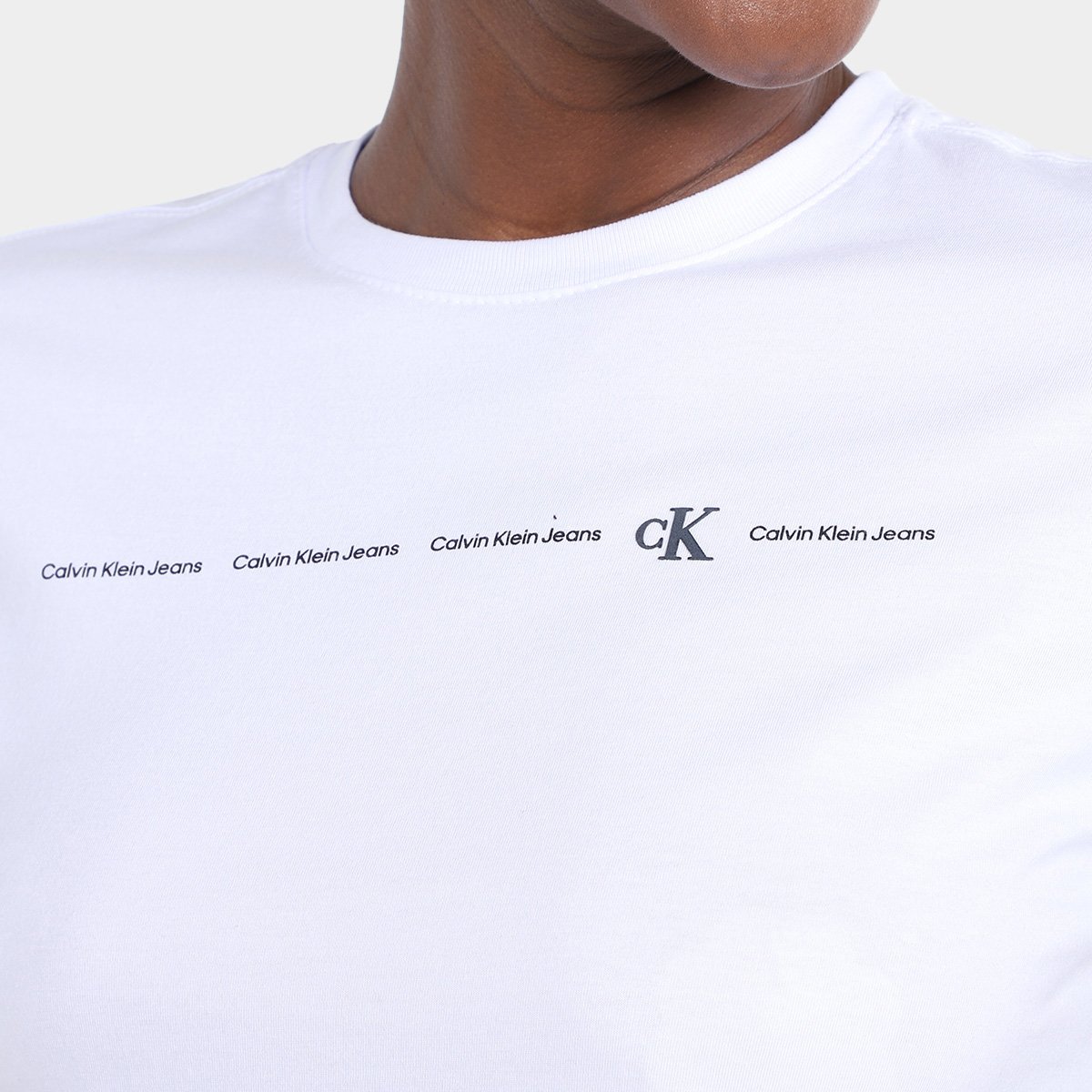 Camiseta Calvin Klein Logo Feminina - Tam: P - 2