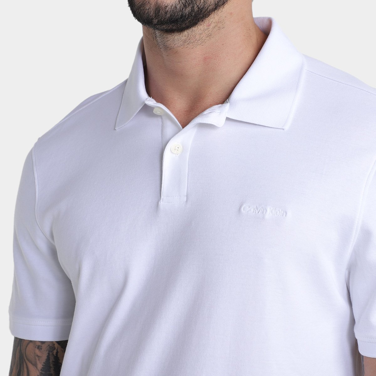 Camisa Polo Calvin Klein Interlock Liquid Touch Masculina - Tam: GG - 2