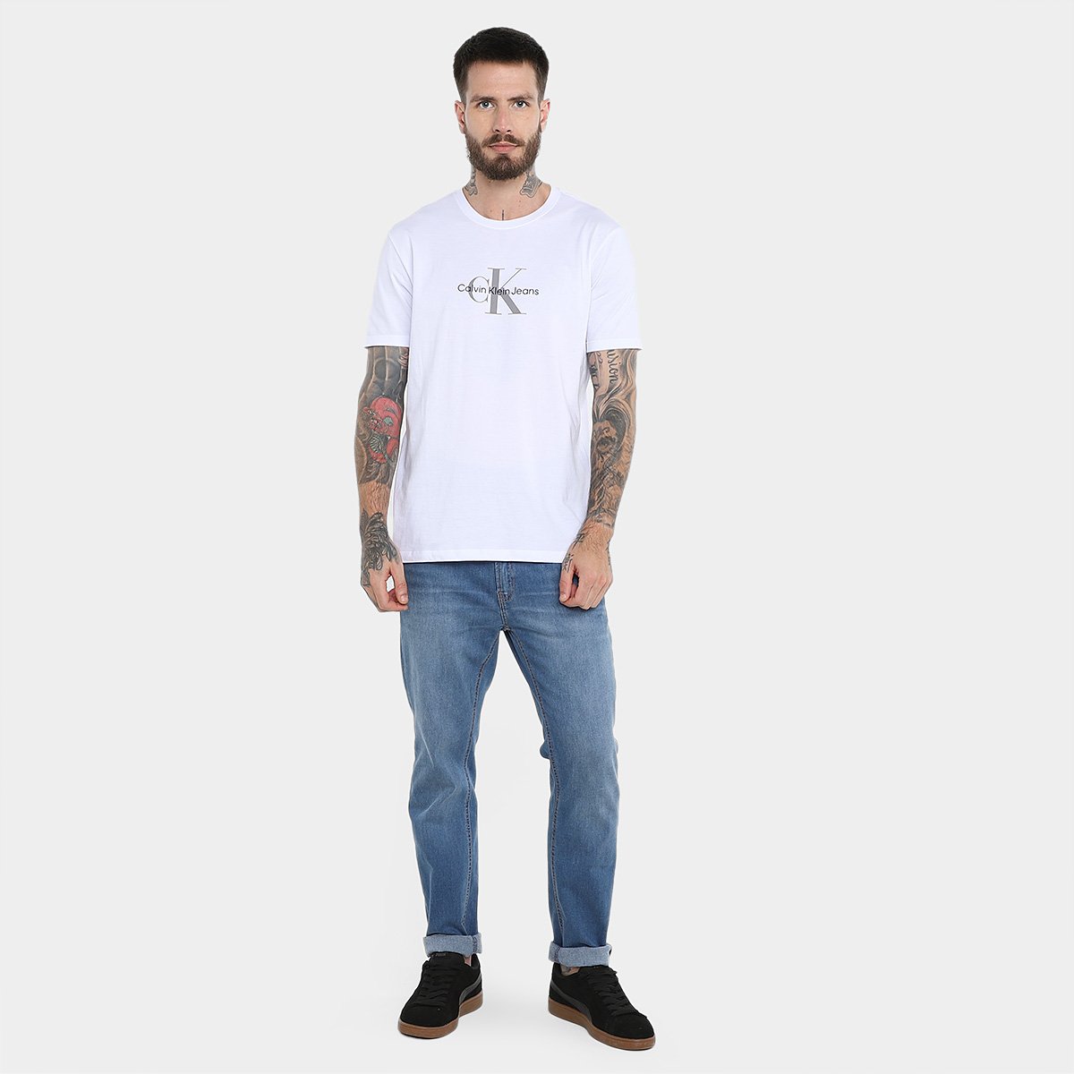 Camiseta Calvin Klein Re Issue Masculina - Tam: P - 3