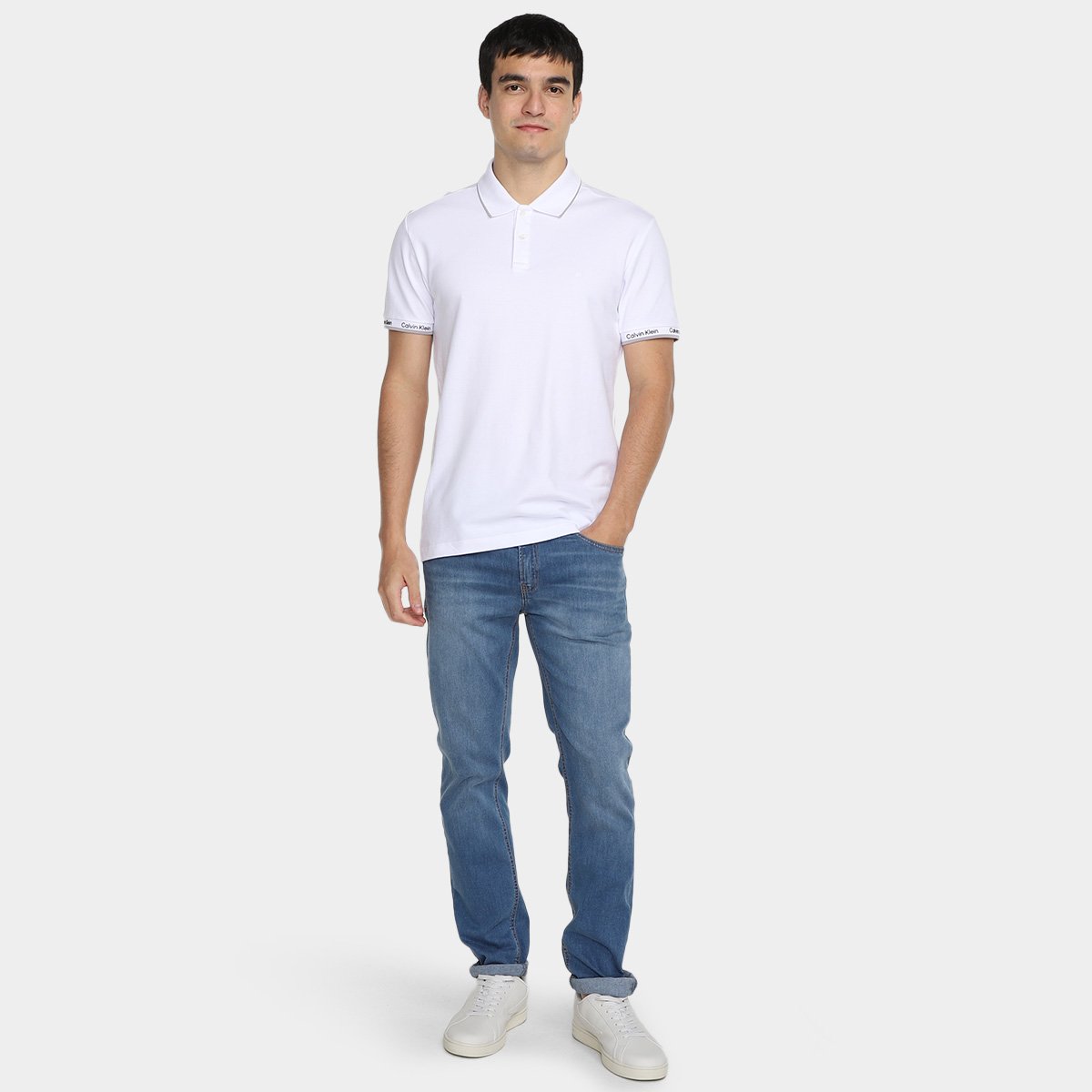 Camisa Polo Calvin Klein Casual Masculina - Tam: M - 3