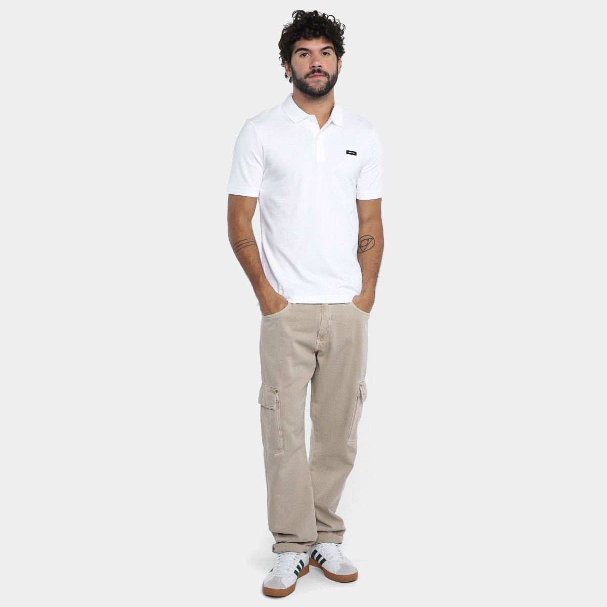 Camisa Polo Calvin Klein Slim Em Piquet Masculina - Tam: P - 3