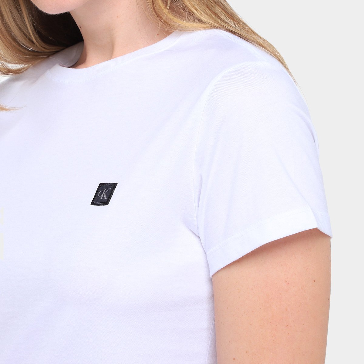 Camiseta Calvin Klein Egípicio Patch Feminina - Tam: M - 2