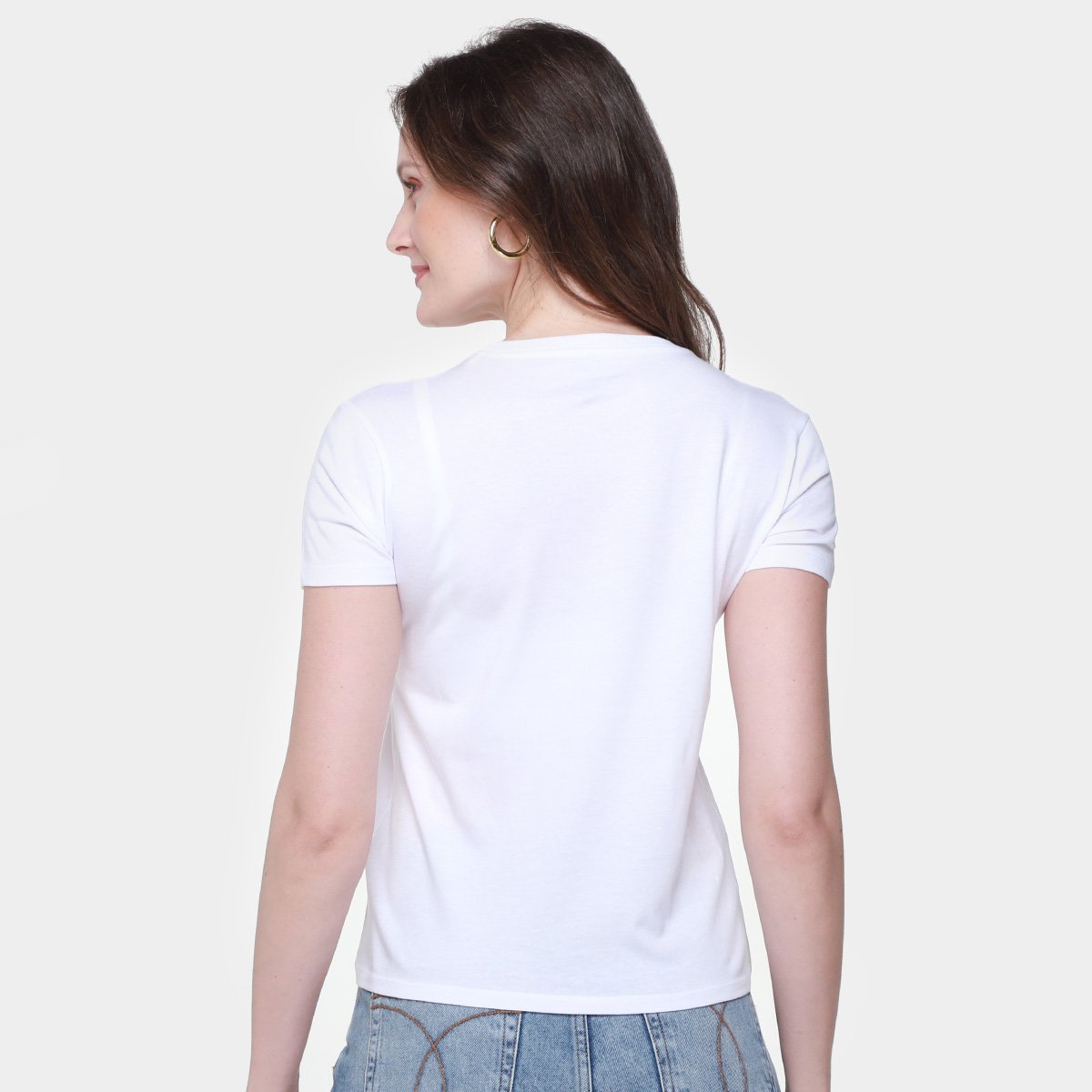 Camiseta Calvin Klein Logo Bordado Feminina - Tam: P - 1