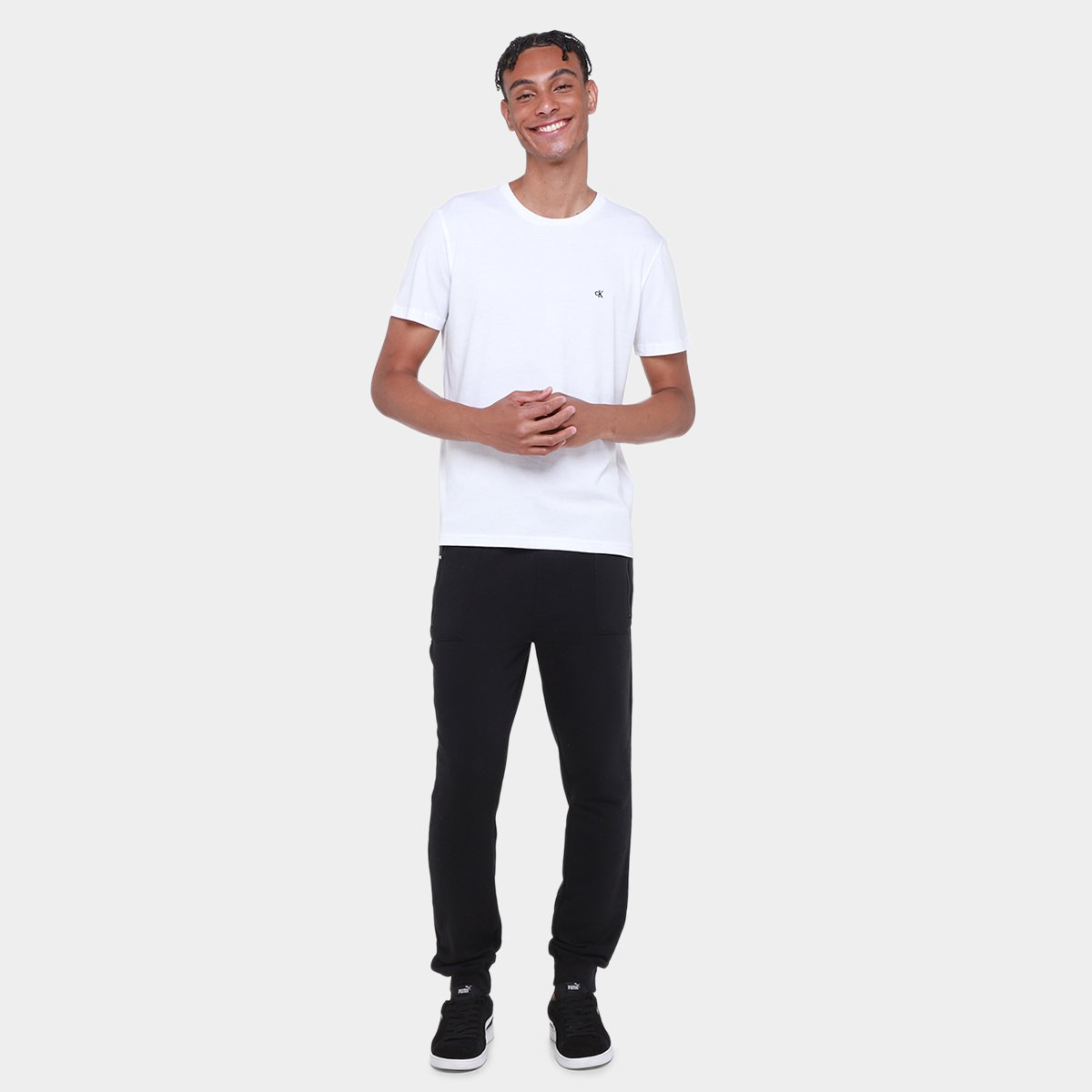 Camiseta Calvin Klein Bordado Masculina - Tam: M - 3