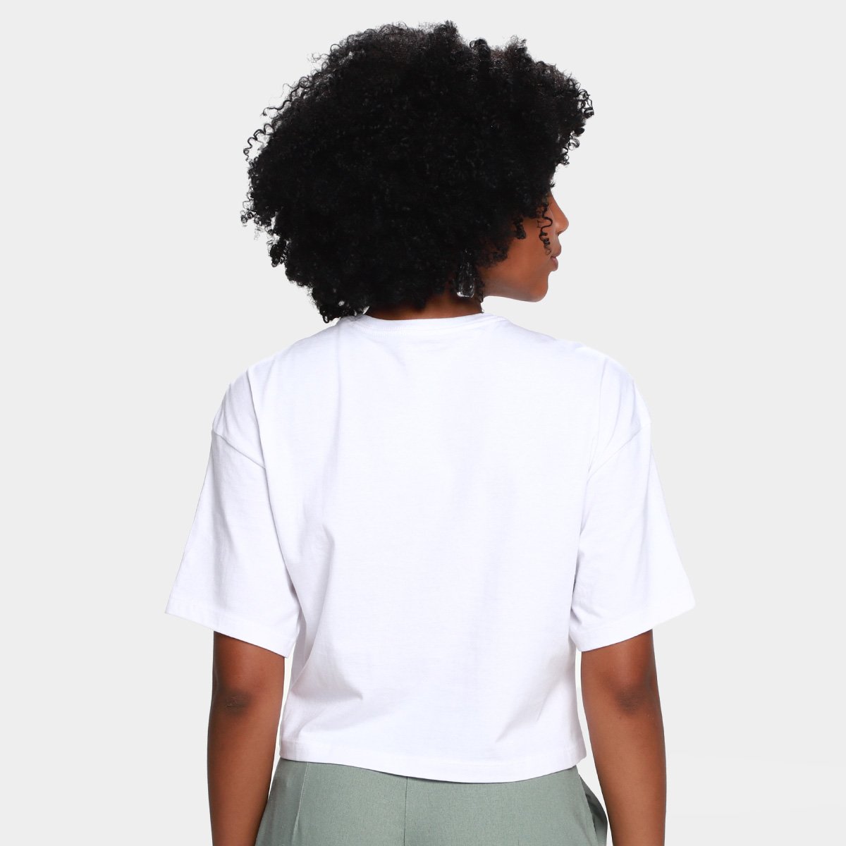 Camiseta Cropped Calvin Klein Embossed Feminina - Tam: P - 1