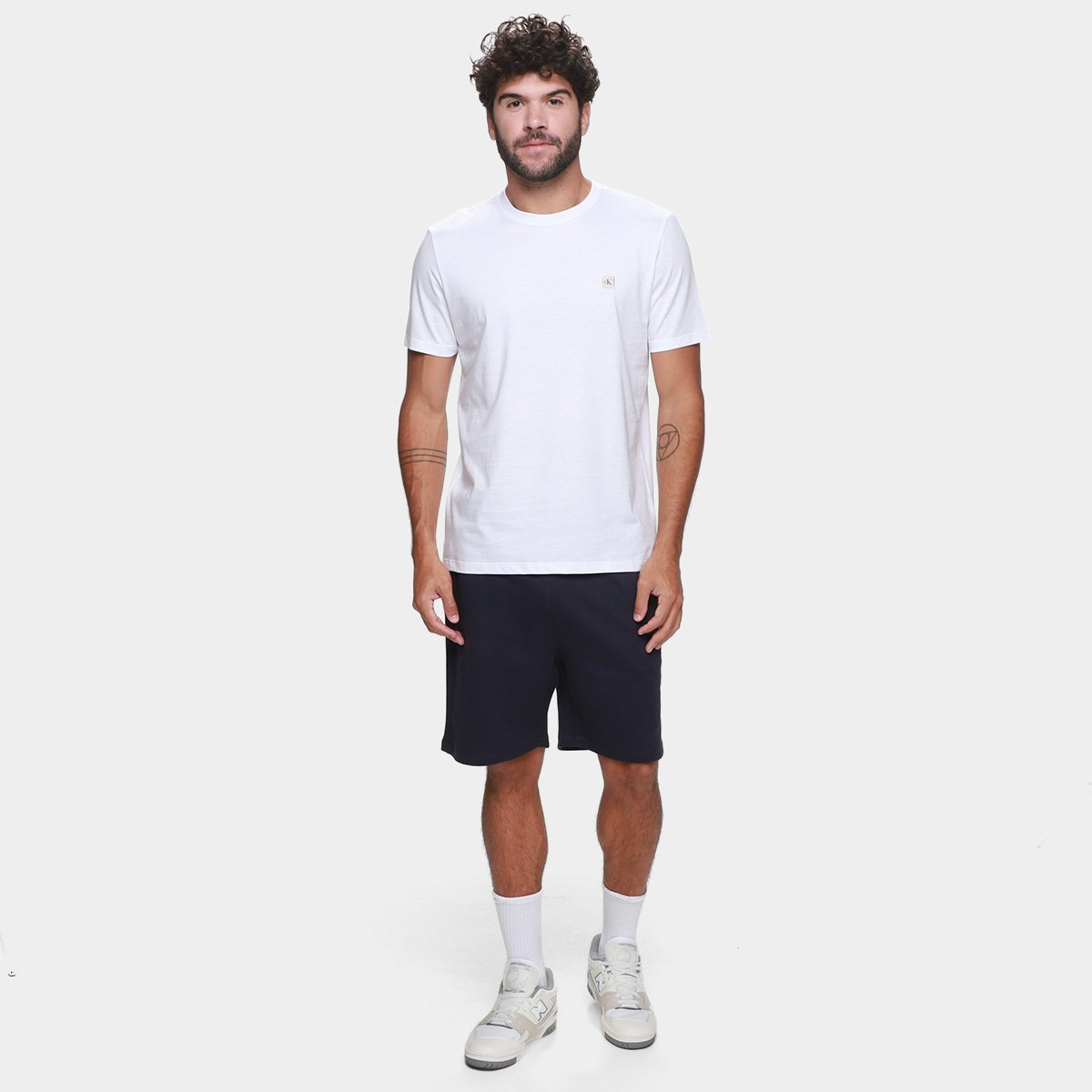 Camiseta Calvin Klein Patch Casual Masculina - Tam: G - 3