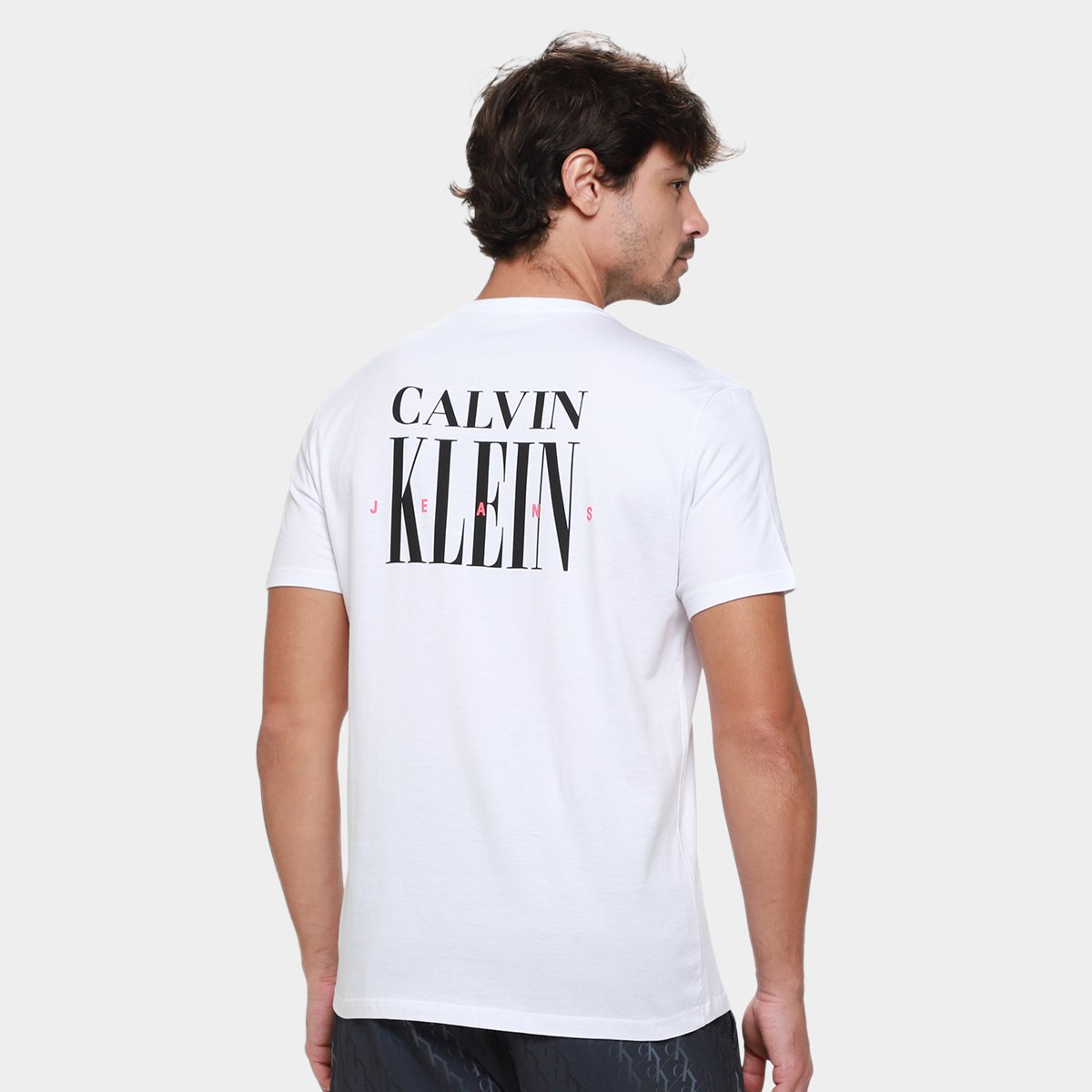 Camiseta Calvin Klein Logo Serif Font Masculino - Tam: M - 1
