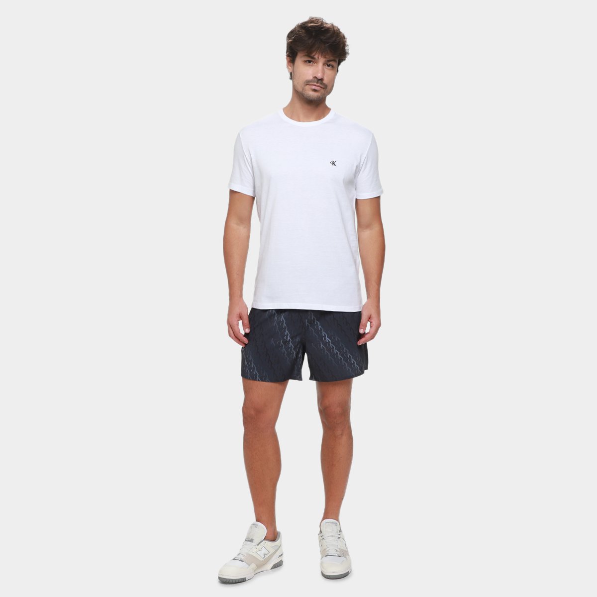 Camiseta Calvin Klein Logo Serif Font Masculino - Tam: M - 4