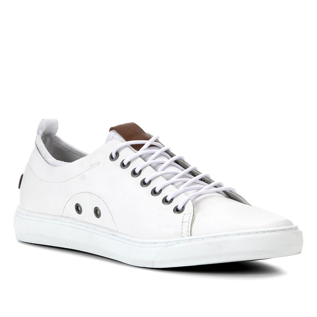 Sapatênis Couro Shoestock Liso Masculino