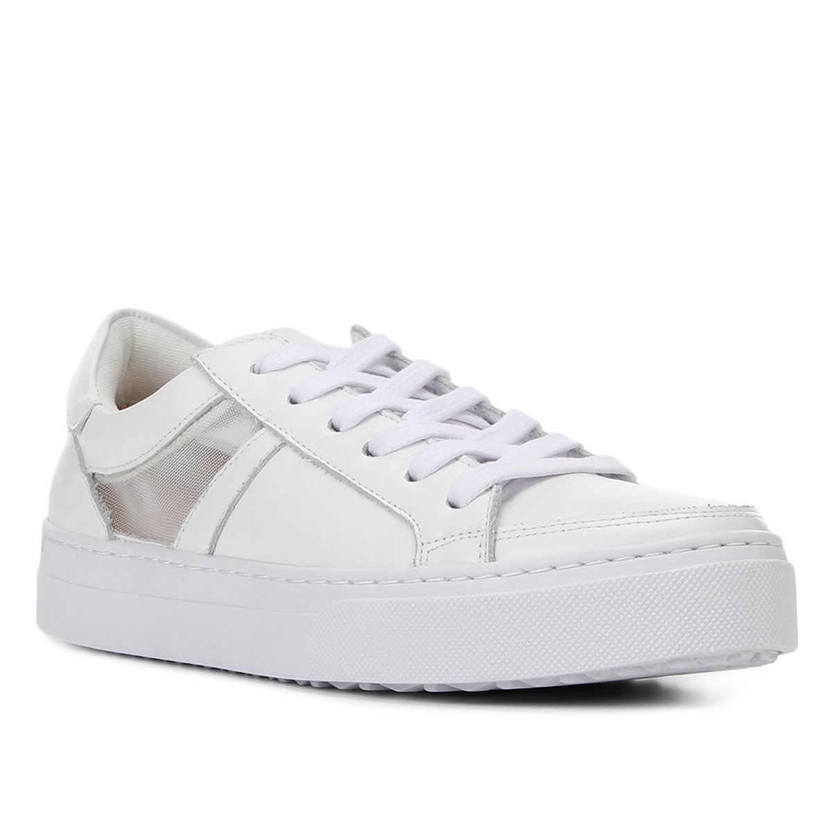 Tênis Couro Shoestock Tela Feminino