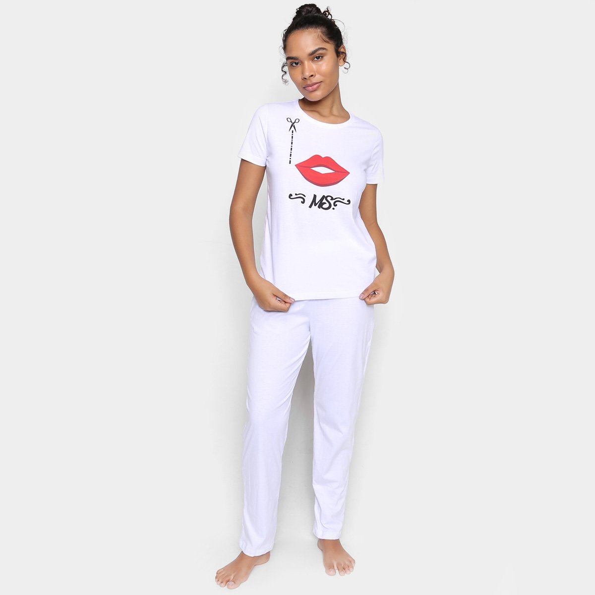 Pijama Longo Volare Kiss Feminino