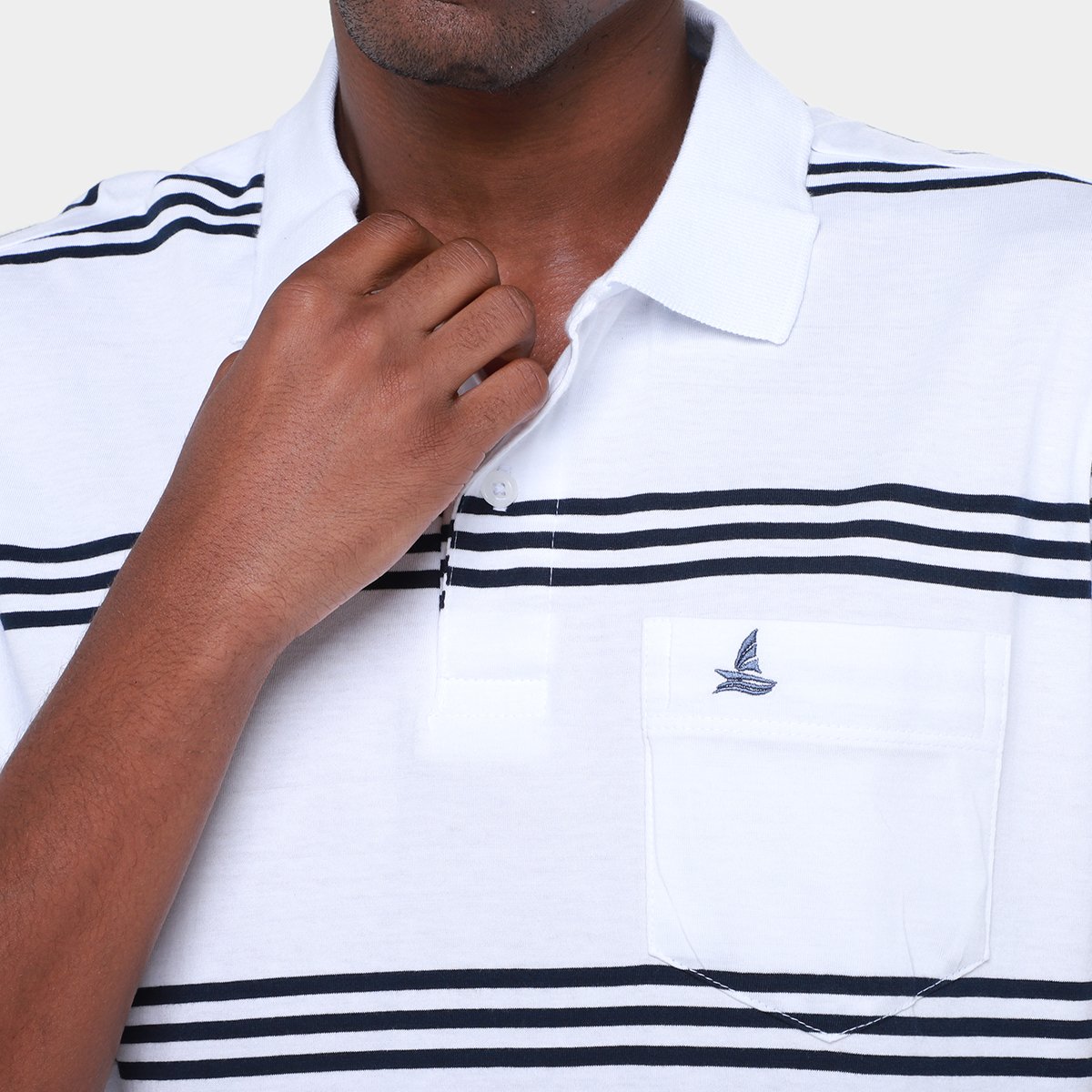 Camisa Polo Lucky Sailing Listrada Masculina - Tam: P - 2