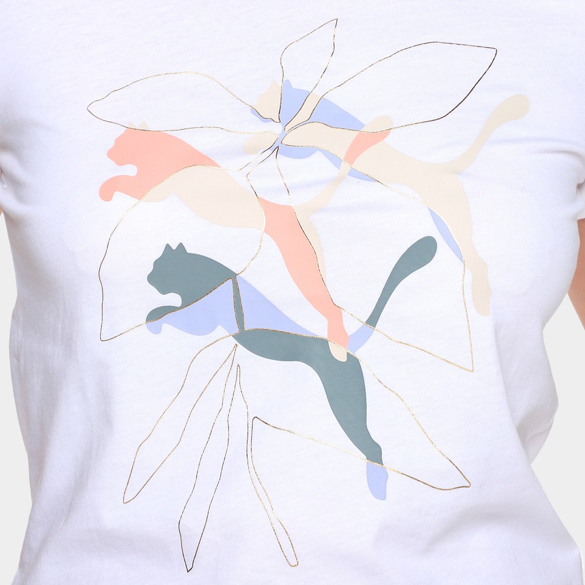 Camiseta Puma Graphics Branded Leaf Feminina - Tam: P - 2