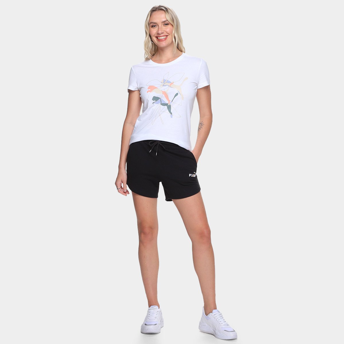 Camiseta Puma Graphics Branded Leaf Feminina - Tam: P - 3