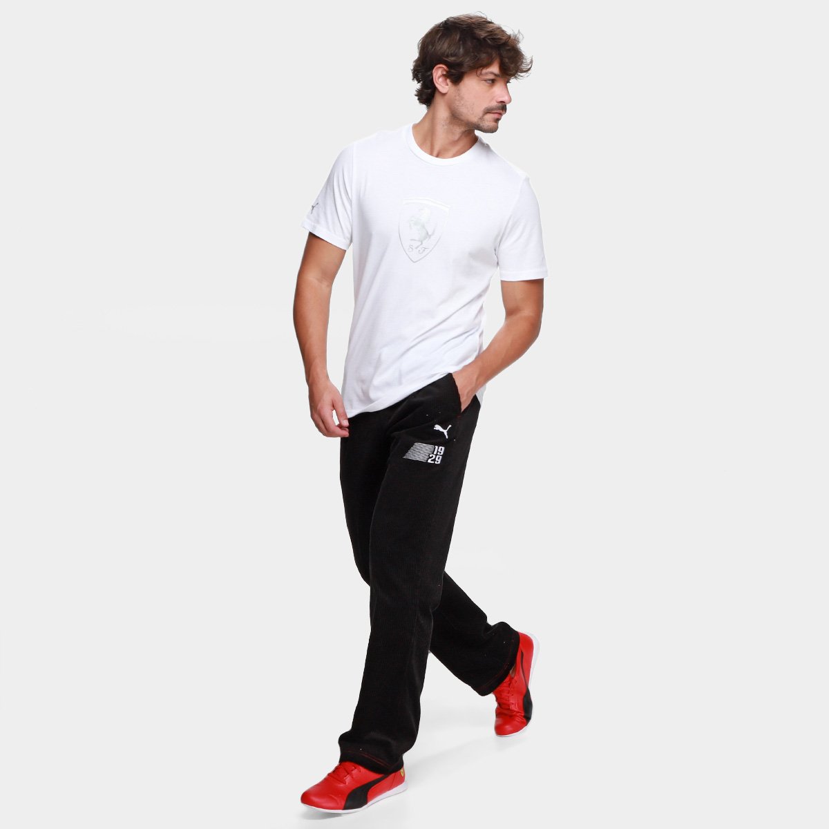 Camiseta Puma Ferrari Sportswear Tonal Shield  Masculino - Tam: P - 4