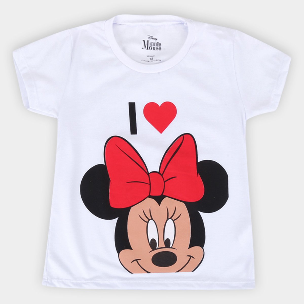 Blusa Infantil Disney I Love Minnie Feminina