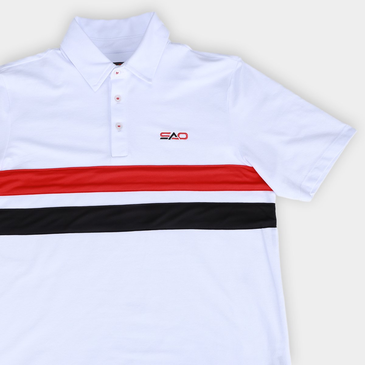 Camisa Polo São Paulo Tricolor Masculina - Tam: P - 4
