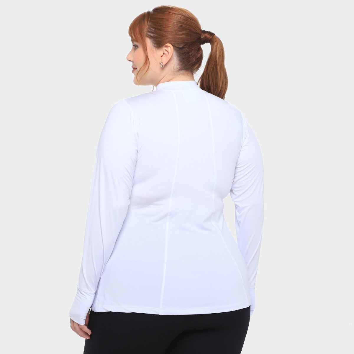 Camiseta WonderSize Plus Size Manga Longa Deborah Feminina - Tam: M - 1