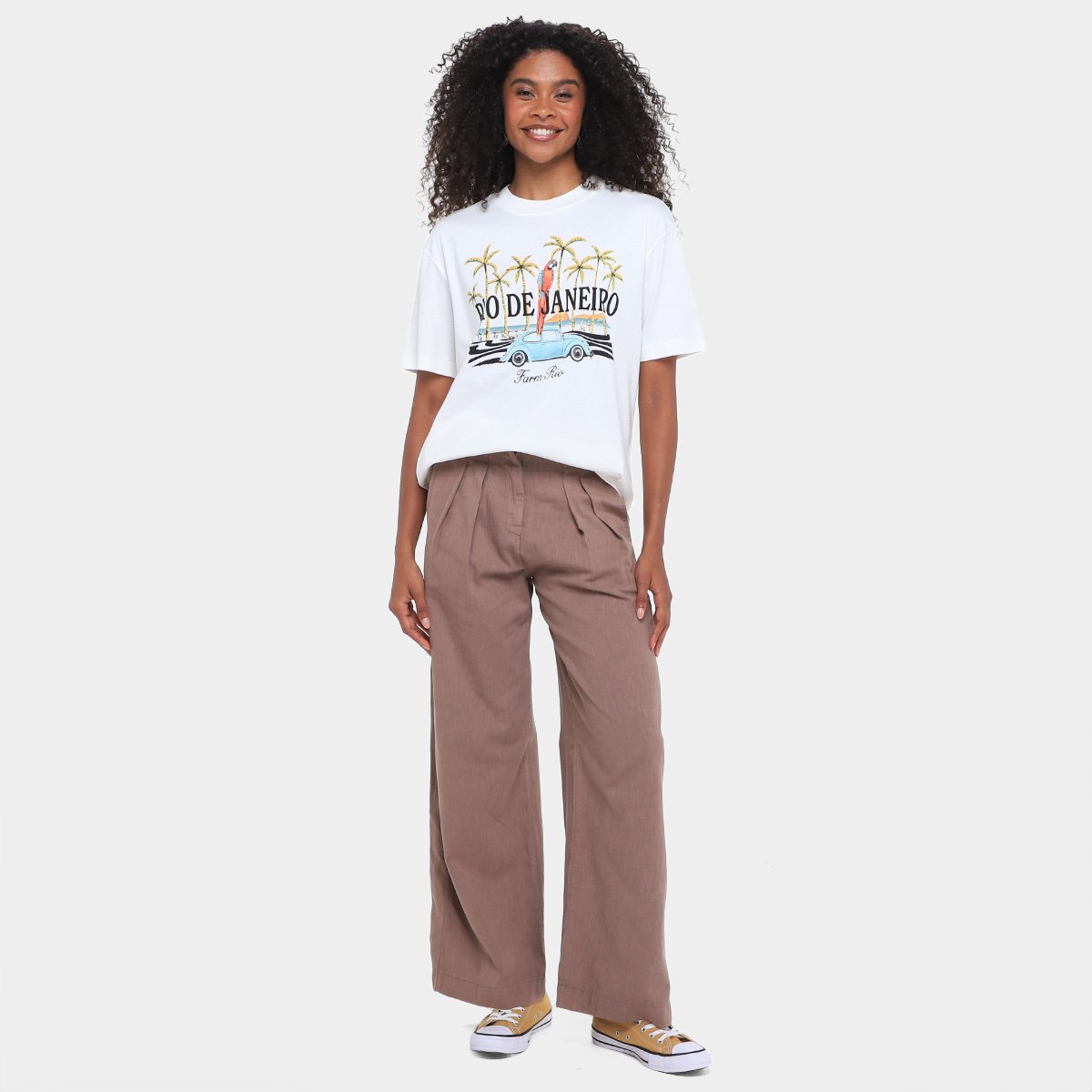 Camiseta Farm Media Brasileirinho Rio Feminina - Tam: M - 3