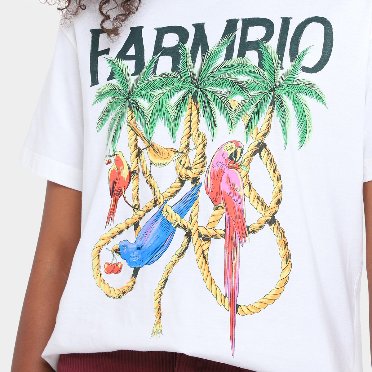 Camiseta Farm Media Cordas e Aves I Feminina - Tam: G - 2