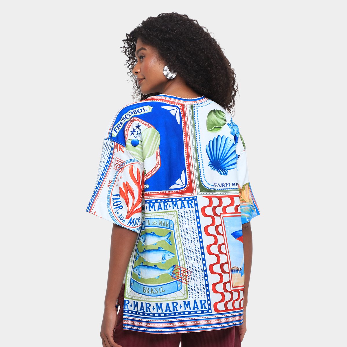 Camiseta Farm Selo Praiano Feminina - Tam: M - 1