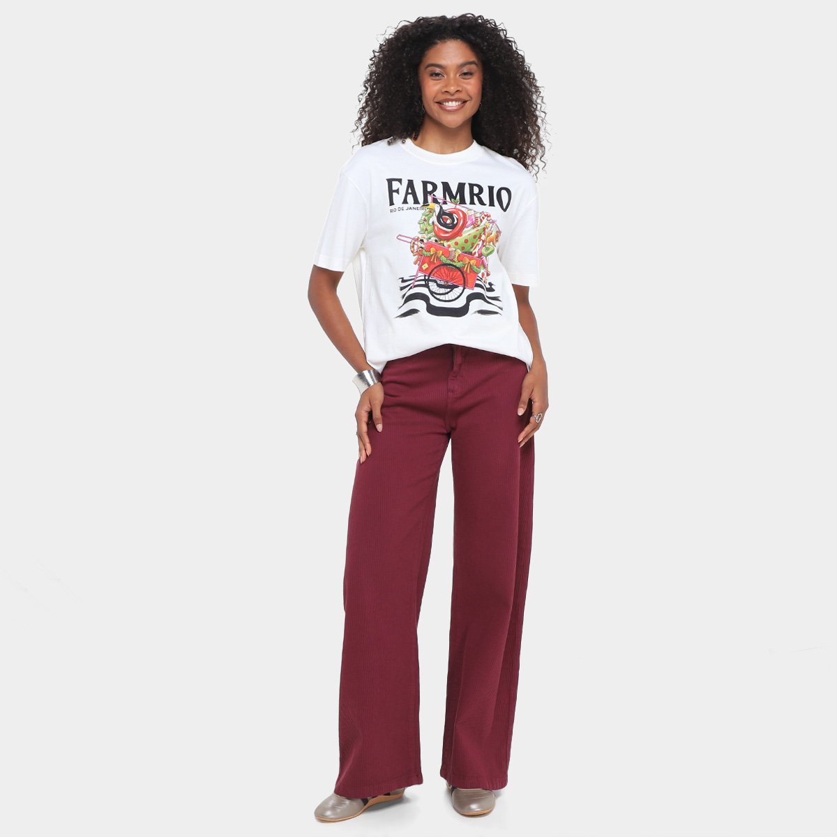 Camiseta Farm Media Papai Noel Da Praia Feminina - Tam: G - 3