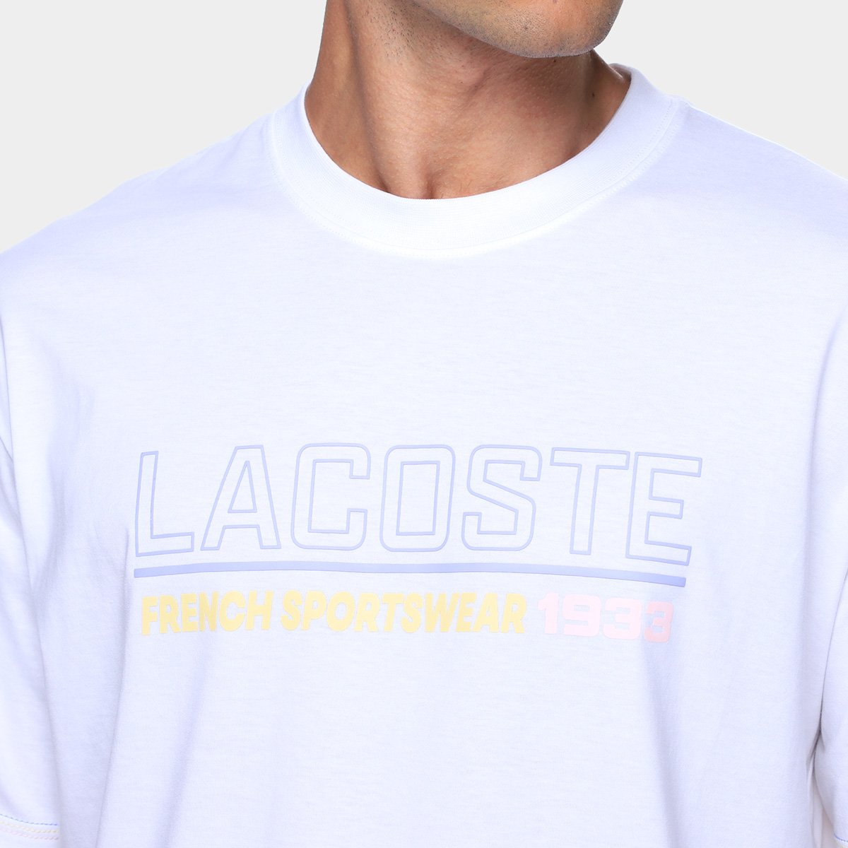 Camiseta Lacoste Estampada Masculina - Tam: P - 2