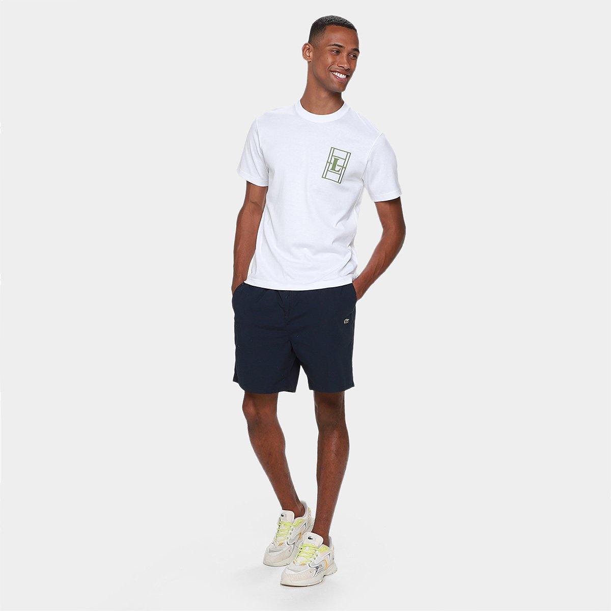 Camiseta Lacoste Casual Masculina - Tam: G - 4