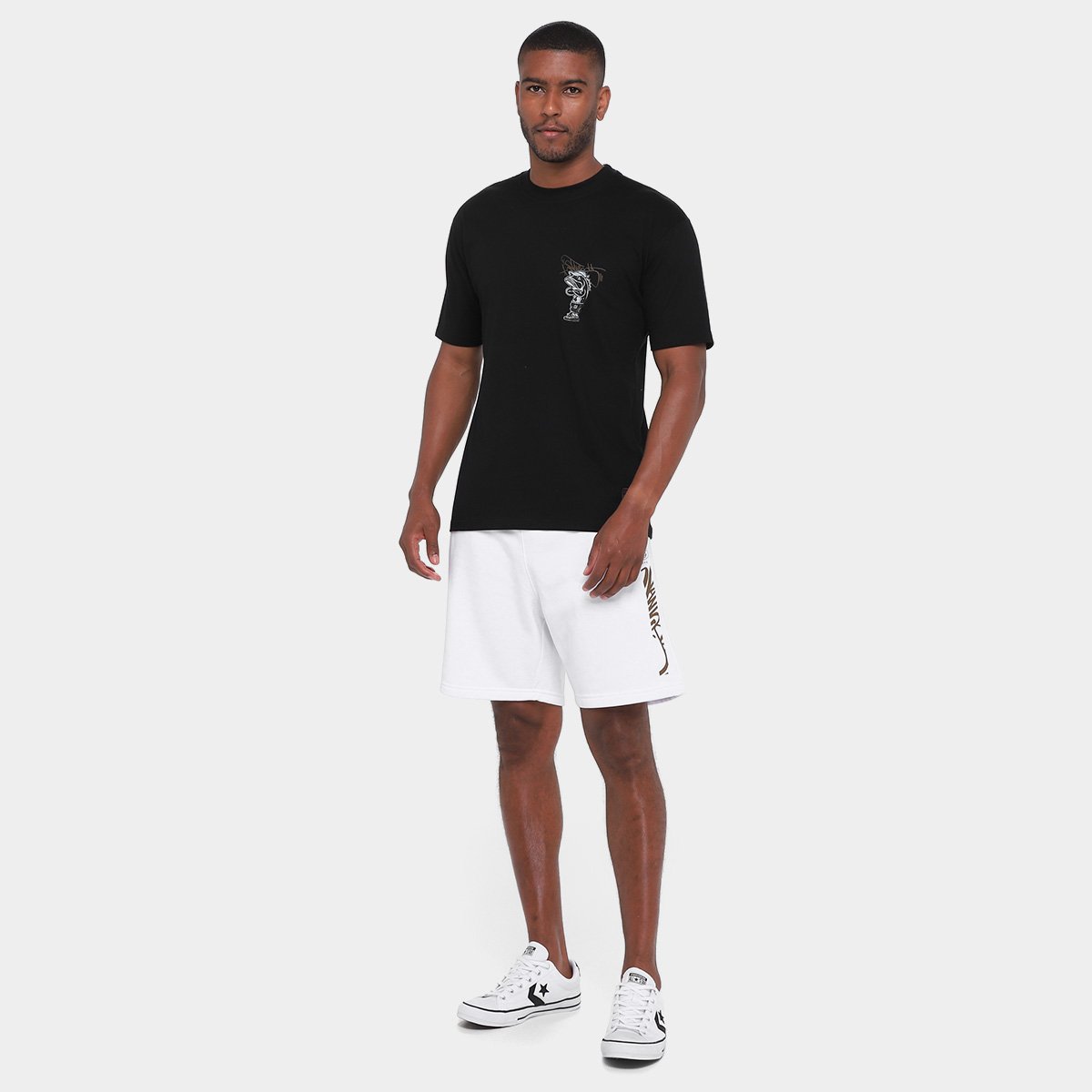 Bermuda de Moletom Santos Futebol Arte Masculina - Tam: P - 3