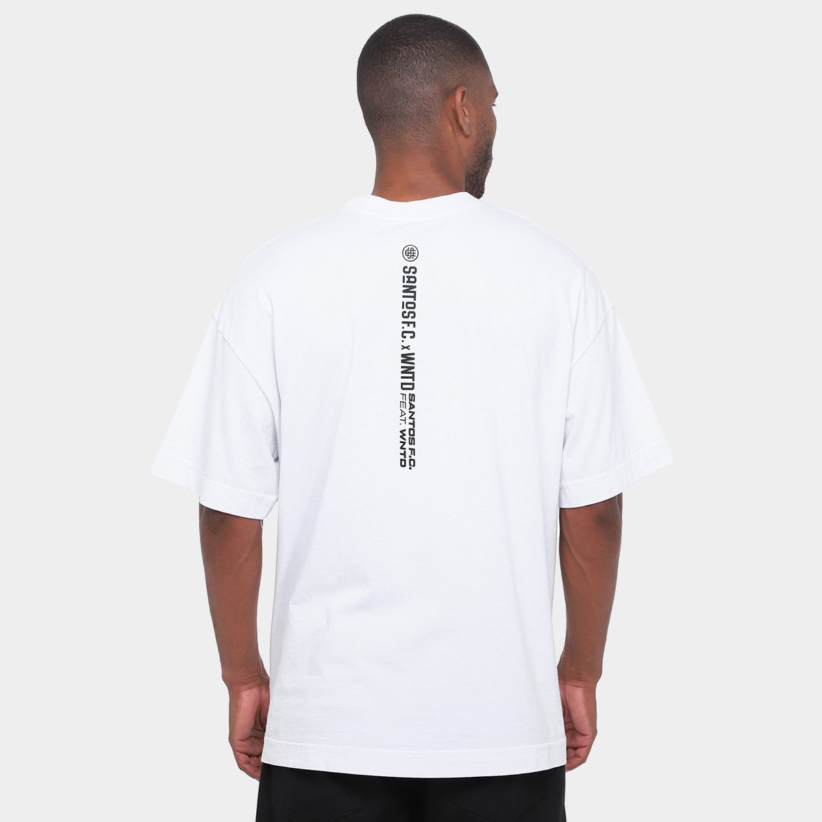 Camiseta Oversized Santos Com o Peixe Masculina - Tam: P - 1