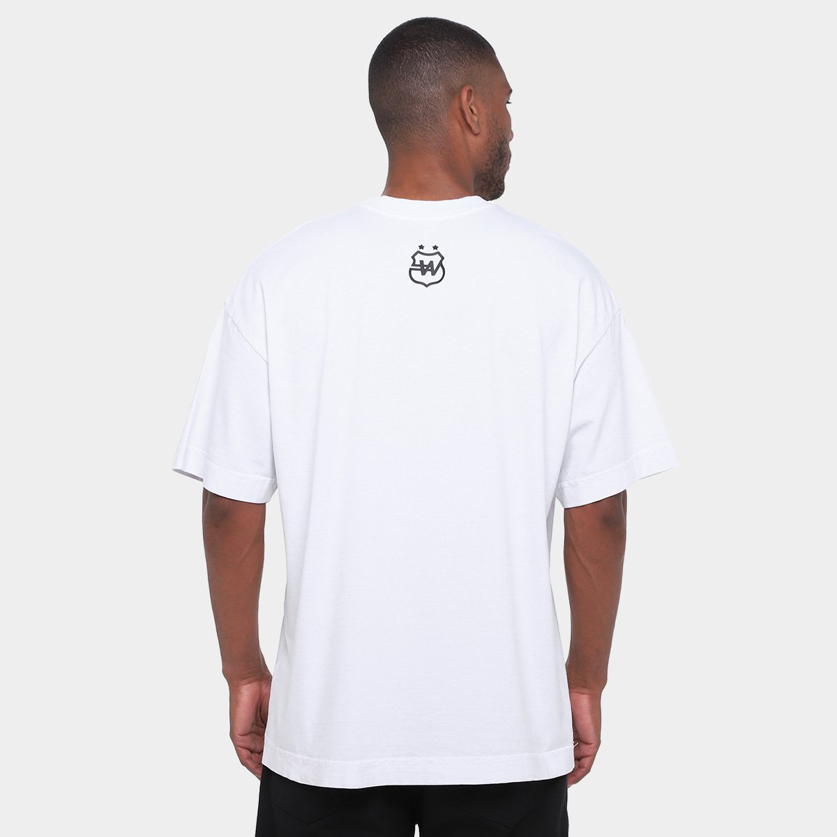 Camiseta Oversized Santos Pela Bandeira que Ensina Masculina - Tam: EGG - 1