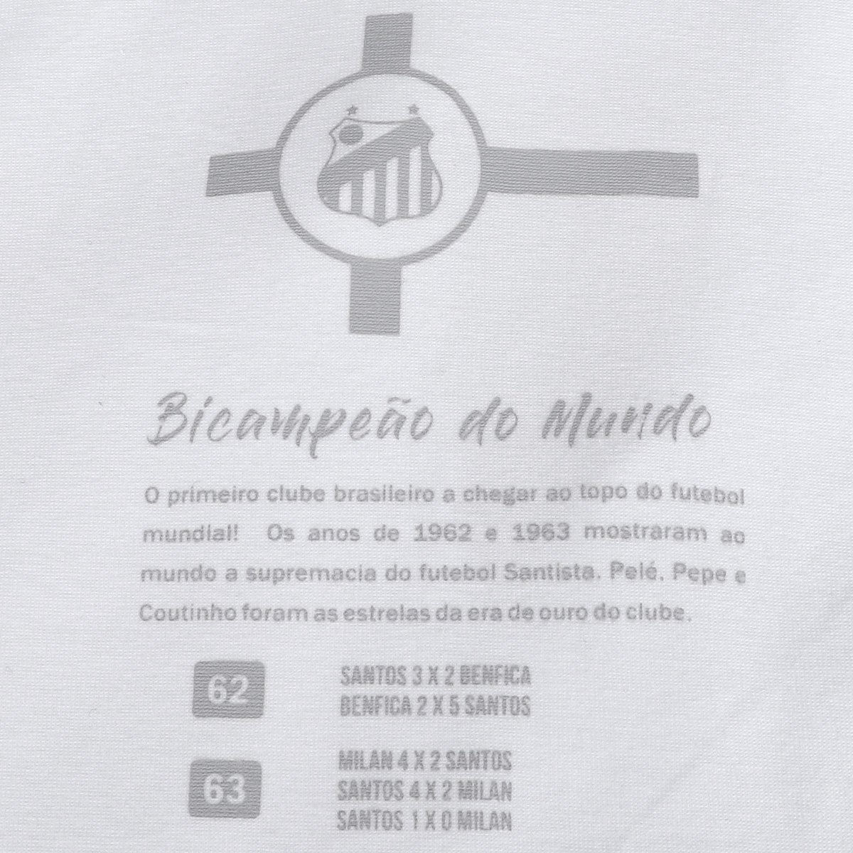 Camisa Santos 1963 Bi Mundial Manga Longa Masculina - Tam: EGG - 4