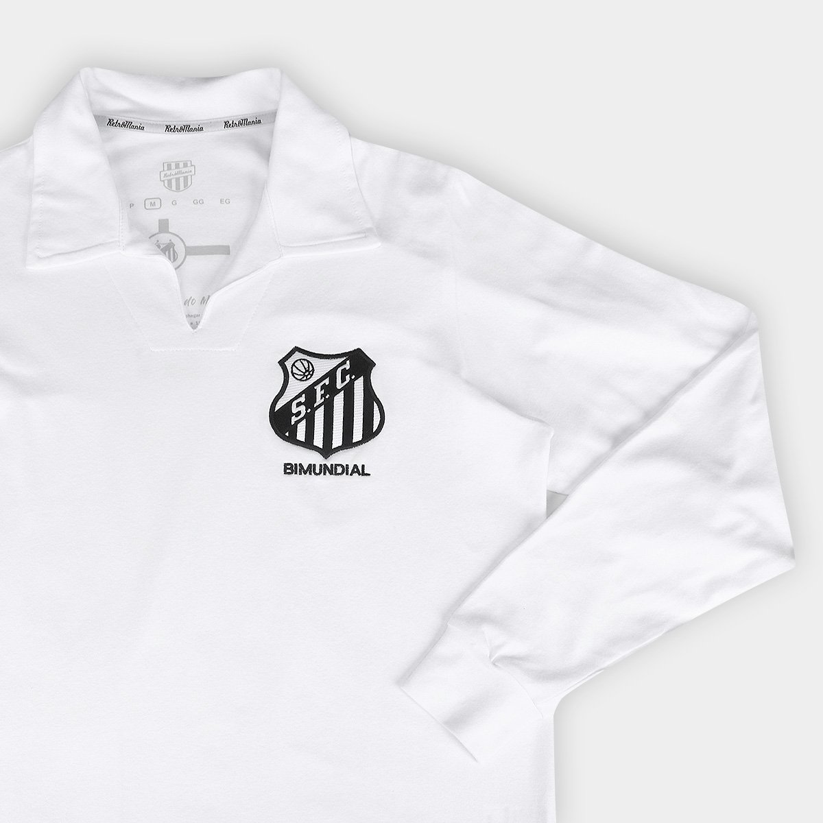 Camisa Santos 1963 Bi Mundial Manga Longa Masculina - Tam: EGG - 5