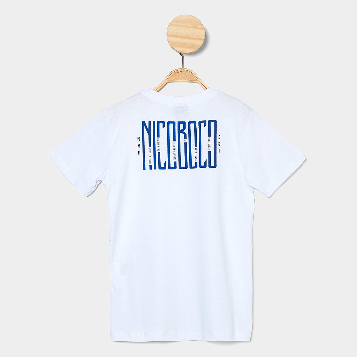 Camiseta infantil Nicoboco Básica Pray Menino - Tam: 8A - 1