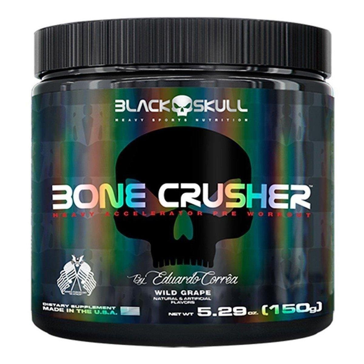 Pré-Treino Bone Crusher 150 g By Eduardo Corrêa - Black Skull