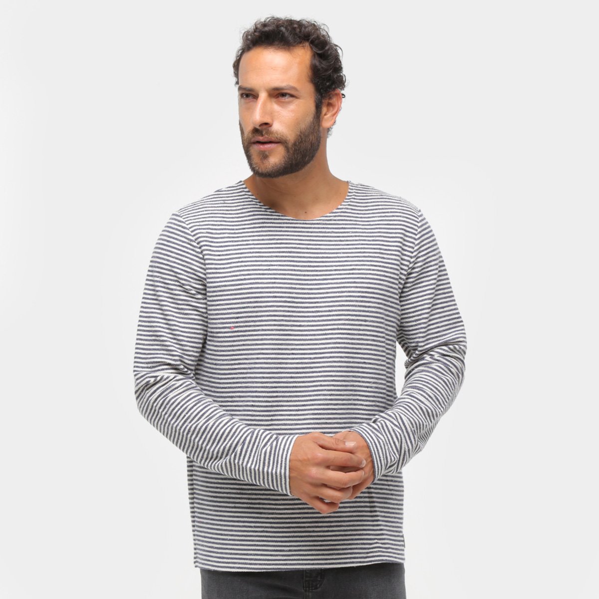 Blusa Moletom Coca-Cola Listrada Masculina