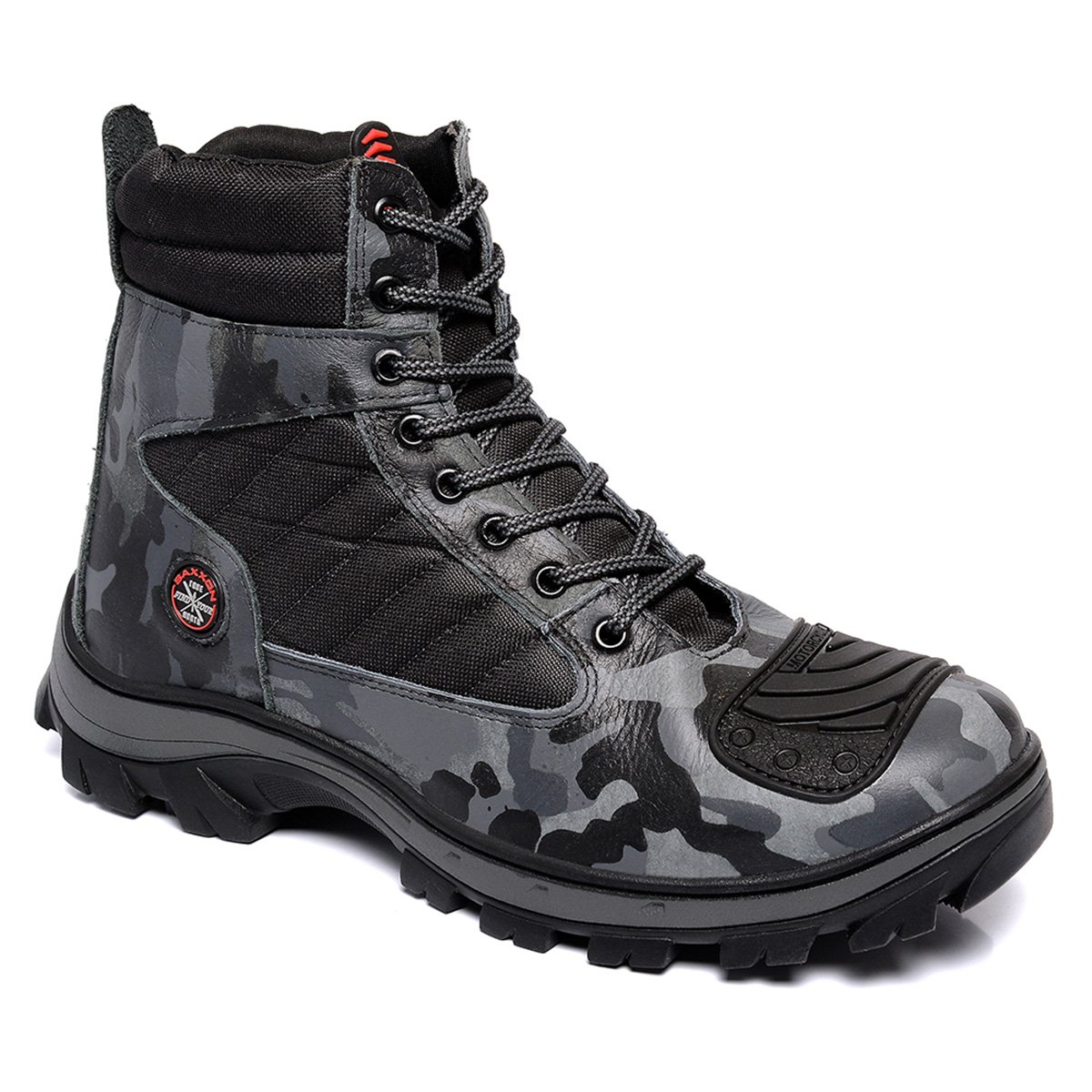 Bota Couro Saxxon Adventure Camuflada Masculina