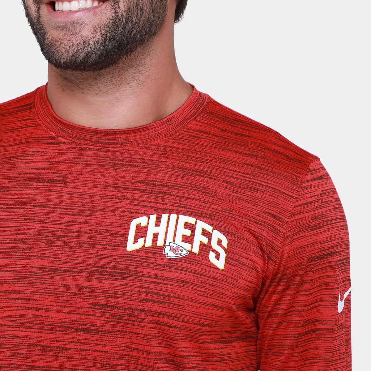 Camiseta Nike Kansas City Chiefs Drop 2 Dri-FIT Team Velocity Masculina - Tam: EGG - 2